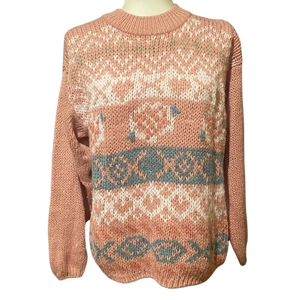 Shenanigans Hand Knitted Vintage  Sweater Size Medium